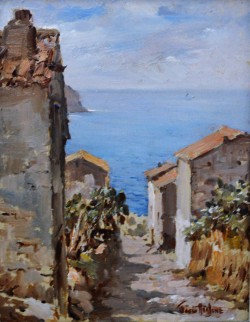 Salerno 1899 – 1953 </br> Palinuro, 1922</br> Olio su cartone (cm 27 x 20)