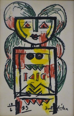 1918 – 2006 </br>La folta chioma</br> Tecnica mista (mm 250 x 160)