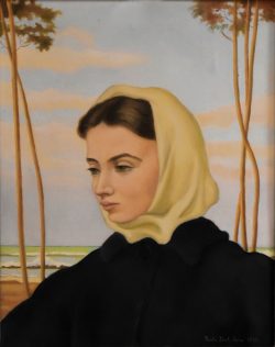 Venezia 1952 </br>Gabriella d’Arabia </br> Olio su tela (cm 50 x 40)