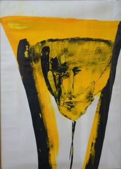 Roma 1918 – Lido La Spina 1996 </br>Testa in giallo</br> Tecnica mista su cartone (mm 500 x 700)