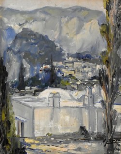 Napoli 1934 – 2011 </br>Capri, 1971</br> Olio su tavola (cm 50 x 40)