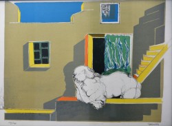 Matera 1932 – 1996</br> La sfinge dei Sassi, 1971</br> Litografia (mm 500 x 700)