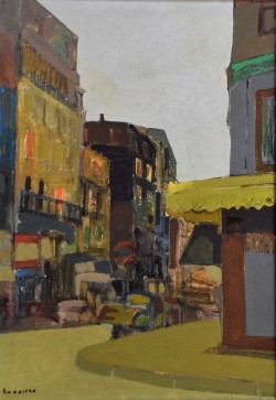 Tunisi 1912 – Roma 1986 </br>Tempo sospeso</br> Olio su tela (cm 70 x 50)