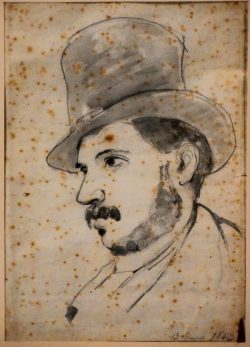 Napoli 1806 – 1976 </br>Uomo con cilindro</br> Matita e acquerello su carta (mm 200 x 140)
Provenienza: Casa d’Aste Arcadia – novembre 2024