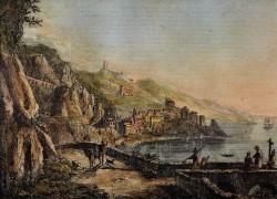Napoli 1806 – 1876 </br>Verso Amalfi</br> Acquaforte (mm 80 x 110)