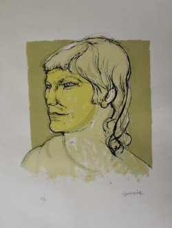 Matera 1932 – 1996</br> L’uomo segreto</br> Litografia ritoccata a mano (mm 640 x 440) 58/99