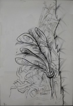 Melfi 1957 – Roma 2004 </br>Senza titolo</br> Pastelli e carboncino su carta (cm 97 x 67)
Autentica del 17/10/2017 n. 020317 dell’Archivio Giacinto Cerone