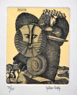 Forenza 1933 – Orbetello 1998 </br>Orpheus inder unterwelt di offenbach Marte </br>
Incisione su carta (misure foglio cm 48,5 x 34 – inciso mm 145 x 120) 33/35