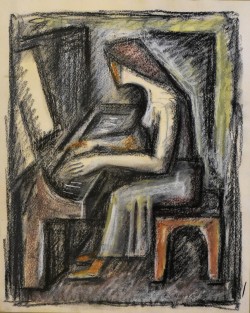1891 – 1982 </br>Accordo in do minore</br> Pastelli su carta (mm 350 x 280)