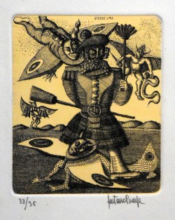 Forenza 1933 – Orbetello 1998 </br>Orpheus inder unterwelt di offenbach Gianni Stige </br> Incisione su carta (misure foglio cm 48,5 x 34 – inciso mm 145 x 120) 33/35