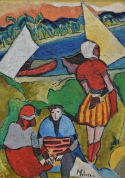 Varese 1905 – Lissone 1989 </br>Di spalle</br> Olio su tela (cm 34 x 24)