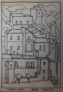 Maiori 1891 – Cetara 1978</br> Verticale di Cetara</br> Disegno (mm 180 x 130)