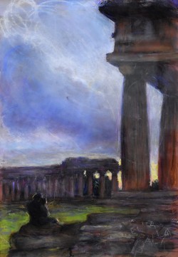 Roma 1914 – 1995 </br>Amore 1968</br> Pastelli su cartoncino (mm 570 x 400)