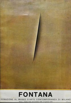 Rosario 1899 – Comabbio 1968</br> </br>Locandina realizzata per la donazione al Museo di Arte Contemporanea di Milano 1978-1979 (cm 48 x 69)