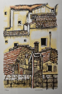 Matera 1932 – 1996 </br>Festa dell’Unità, 1993</br> 5 Litografie a colori (4 di 5) mm 700 x 500 numerate da 1 a 250
Testo di Massimo D’Alema