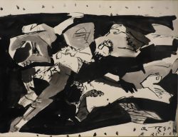 Arroba de los Montes 1921 – Parigi 1990 </br>Riposo nei campi</br> Tecnica mista su carta (mm 490 x 640)