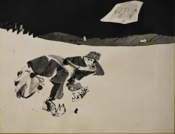 Arroba de los Montes 1921 – Parigi 1990 </br>Lavoro nei campi, 1962 </br> Tecnica mista su carta (mm 490 x 640)