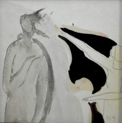 Castiglione del Lago 1941 </br>Rilettura</br> Tecnica mista (mm 285 x 285)