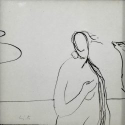 Castiglione del Lago 1941 </br>Rilettura</br> Tecnica mista (mm 285 x 285)