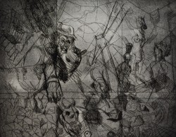 Potenza 1920 – Roma 2011</br> Il circo</br> Acquaforte (mm 190 x 245) N° 70/110