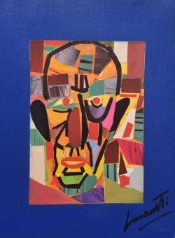 XX Secolo </br>Gillo Dorfles, 1973</br> Collage su tela (mm 400 x 300)