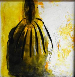 Rocca d’Evandro 1956 </br>Giallo minore, 1996</br> Acrilico su tela (mm 300 x 300)