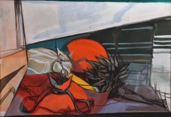 Matera 1932 – 1996</br> Il riposo della forbice </br>Tecnica mista su cartone (mm 680 x 960)