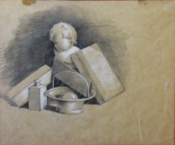 XX secolo </br>Il giorno della Musa</br> Matita su carta (mm 200 x 240)