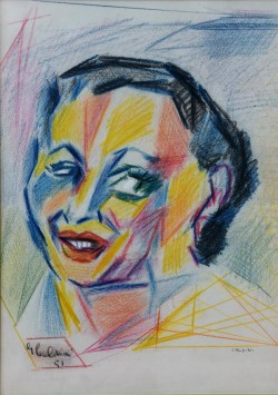 Lucca 1926 – Firenze 2015 </br>La smorfia </br> Tecnica mista su carta (mm 330 x 230)