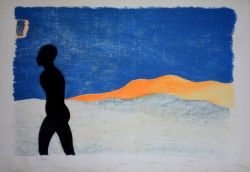 Milano 1912 – Pollença 2000 </br>Figura in nero</br> Serigrafia (cm 70 x 150) 65/100