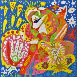 Spagna 1945 </br>La seduzione barocca</br> Olio su tela (cm 40 x 40)