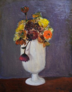 Bergamo 1911 – Milano 1989 </br>La tristezza</br> Olio su tela (cm 40 x 50)