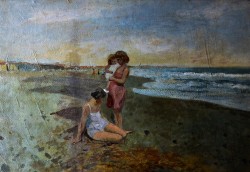 Firenze 1881 – 1953 </br>L’ultimo sole, 1934</br> Olio su cartone (cm 34 x 49)